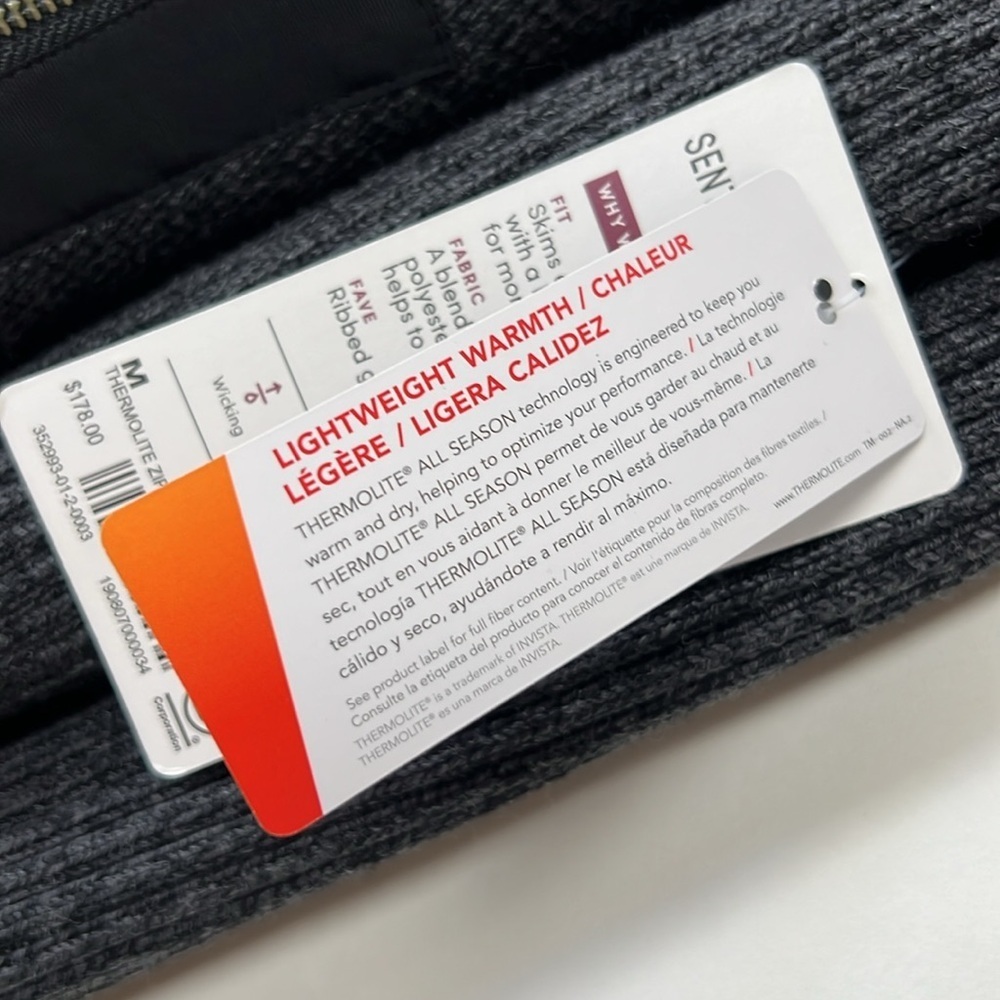 ATHLETA Sentinel Knit Sweater Coat Charcoal Gray Thermolite NWT - Picture 14 of 15